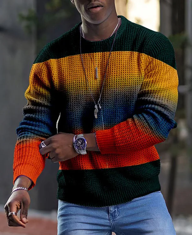 Color Block & Tie Dye Pullover Okaywear