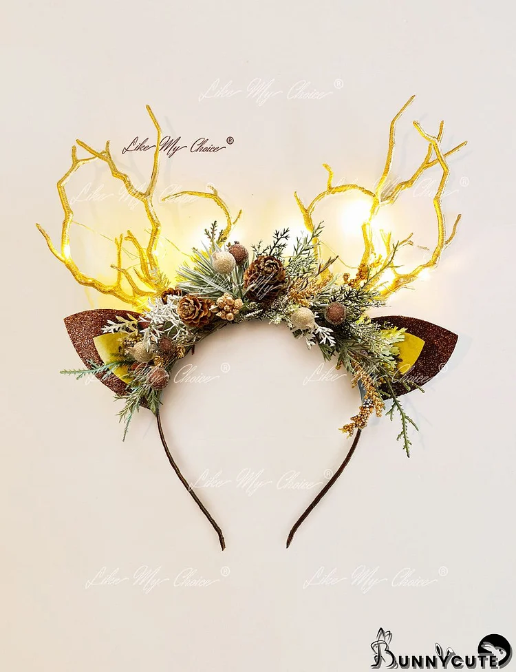 Pine Cone Christmas Reindeer Headband | LikeMyChoice®