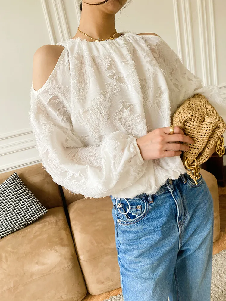 Uveng Uveng New Women's Clothing Lady Wind Shirt Women's Cheaque Chiffic Shirt French Long Sleeve Design Sense