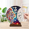 Diamond Painting Wooden Lion Moon Perpetual Calendar