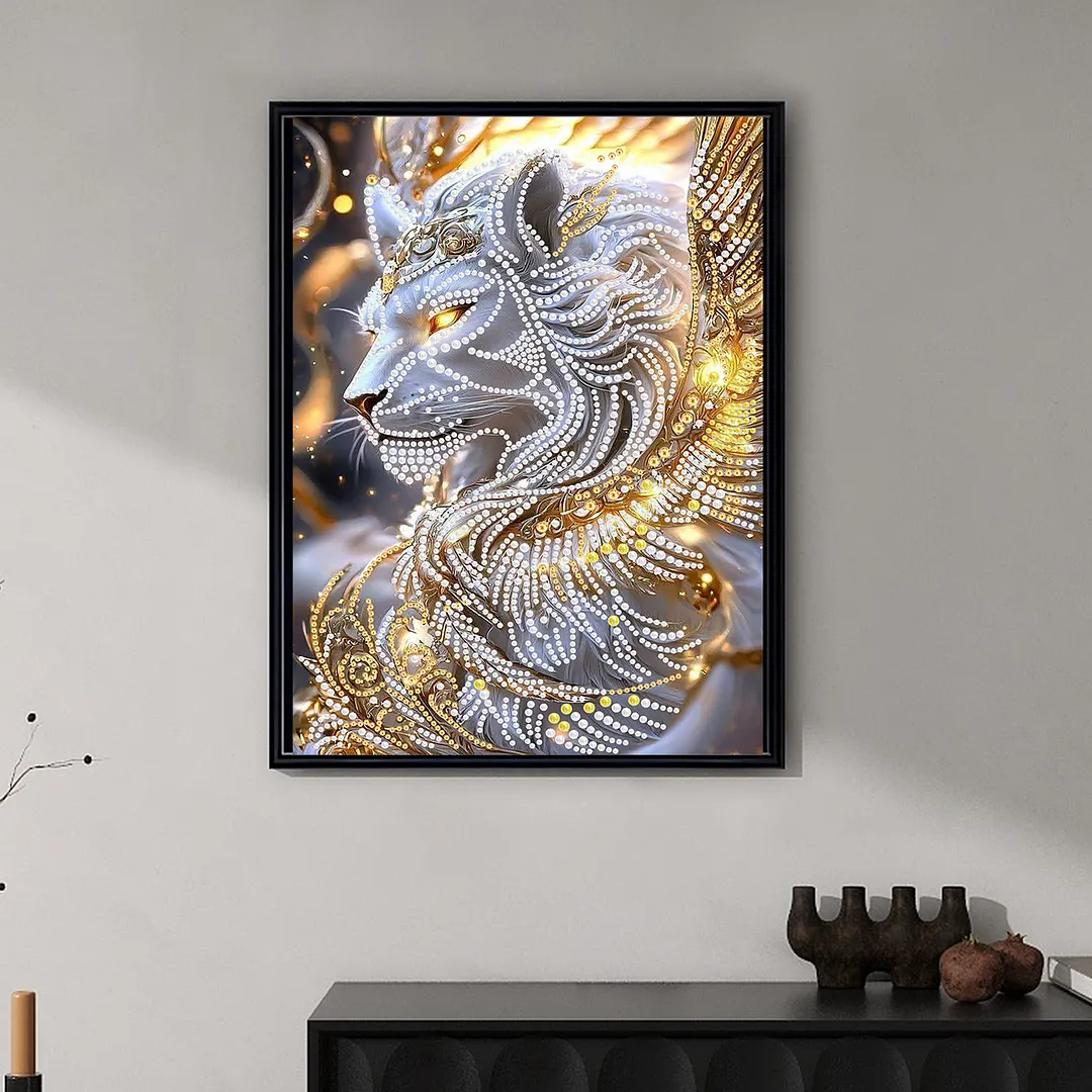 Pearl Painting Kit for Adults Winged Lion 11.81x15.75in