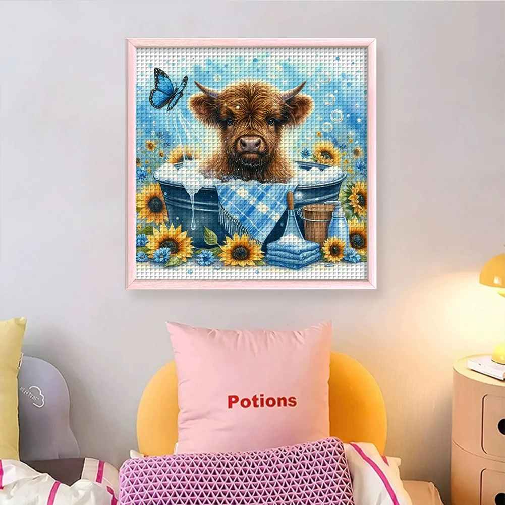 11CT Full Stamped Cross Stitch - Yak(Canvas|40*40CM)