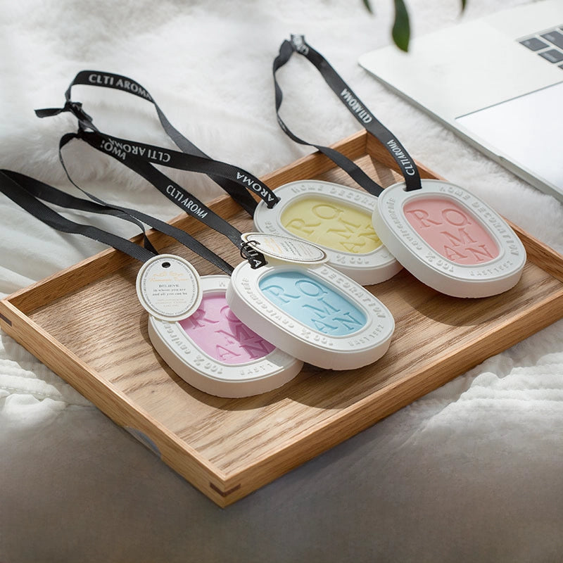 Aromatherapy Gypsum Wax Slice Home Wardrobe Aroma Solid Perfume Accompanying Gift Car Fragrance Pendant