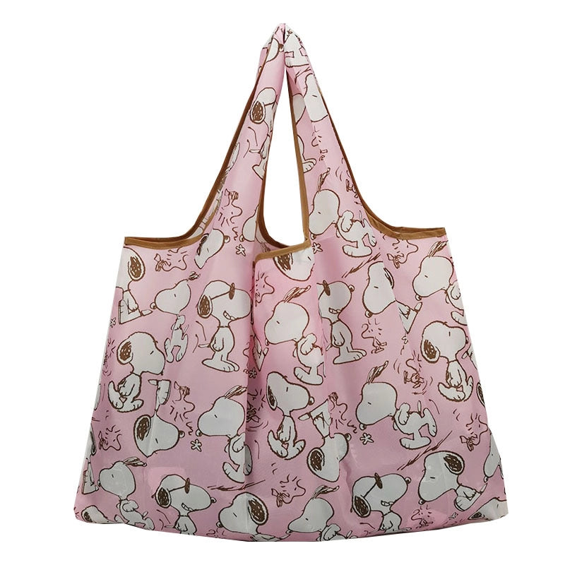 Spot Japanese Printed Environmental Bag Large 210T Supermarket Folding Shopping Bag Thickened Tote Bag Shopping Bag