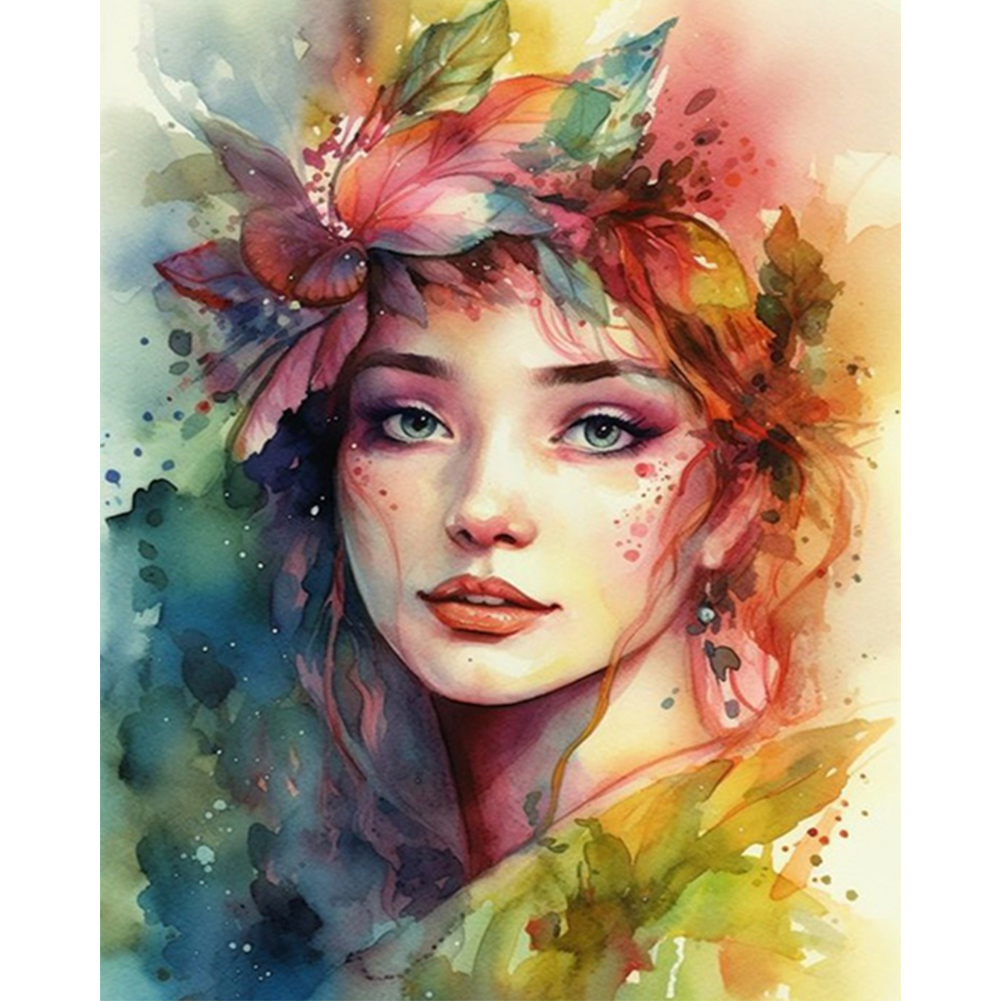 Watercolour Girl 40*50cm paint by numbers kit
