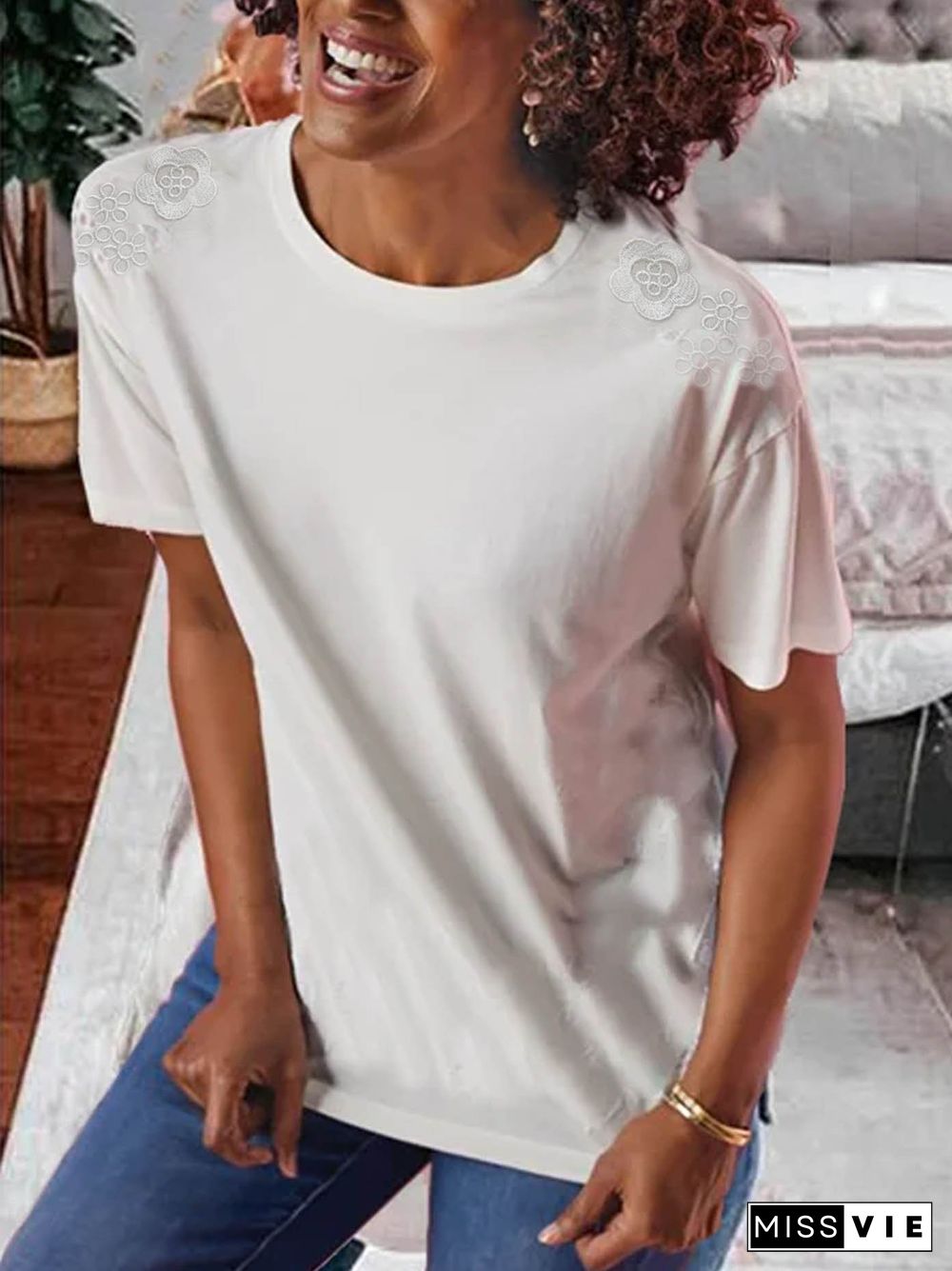 Short Sleeve Casual Crew Neck T-shirt