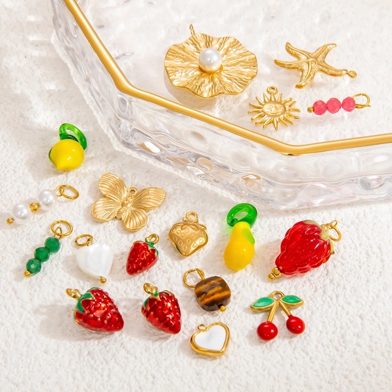 1 Piece 2 PCS/Package 3 PCS/Package 14.24*15.67mm 304 Stainless Steel Heart Shape Bow Knot Pendant Chain Jewelry Accessories