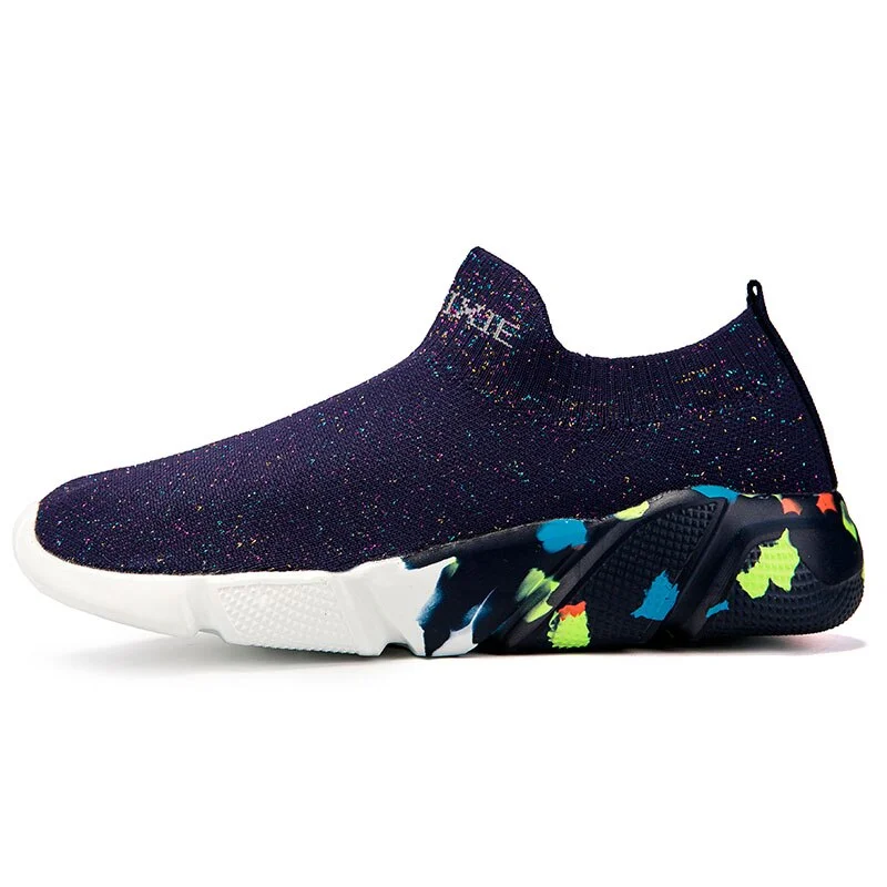 MWY Breathable Comfortable Couple Sock Shoes Casual Shoes Men Zapatillas Hombre Flying Knit Sneakers Men Loafers Flat Shoes Men