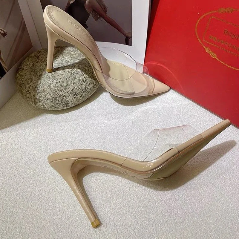 Breakj Breakj Women's New Temperament Women's Shoes In The Summer Of 2025, With Transparent Words With Fine Heeled Sandal Shoes