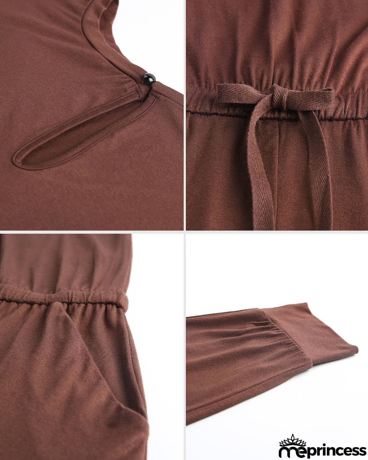 Women's Loose Fit Off Shoulder Jumpsuit Rompers with Pockets