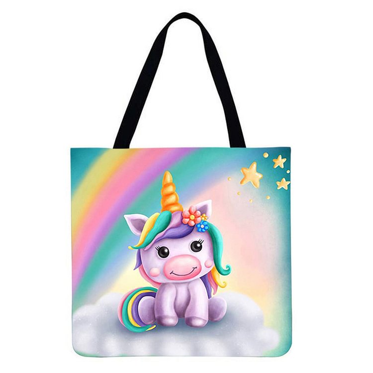 Cute Cartoon - Linen Tote Bag