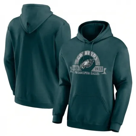 Men's Philadelphia Eagles Green Pullover Hoodie OLMT