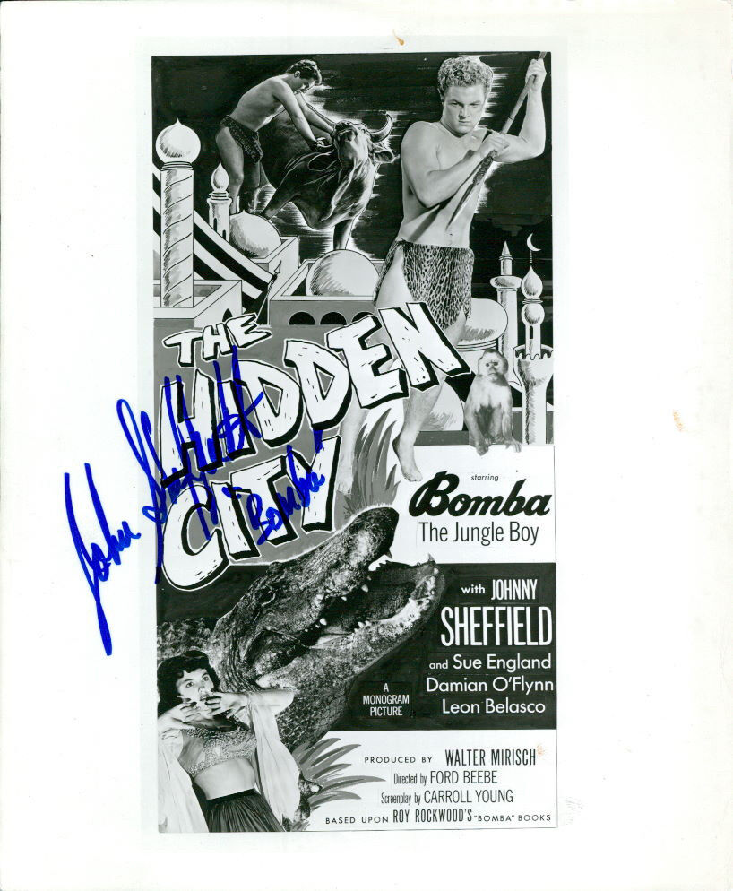 Johnny Sheffield (Tarzan) signed 8x10 Photo Poster painting COA