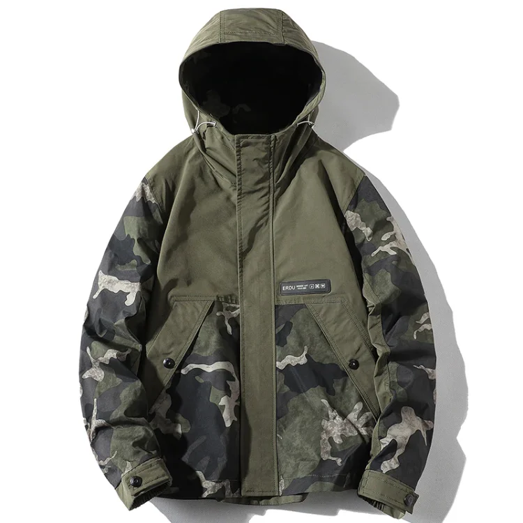 New Men's Loose Jacket Fashion Camouflage Hoodie