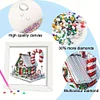 5D DIY Partial Special Shaped Drill Diamond Painting Xmas Candy House Kit With Frame Kit 18x18cm