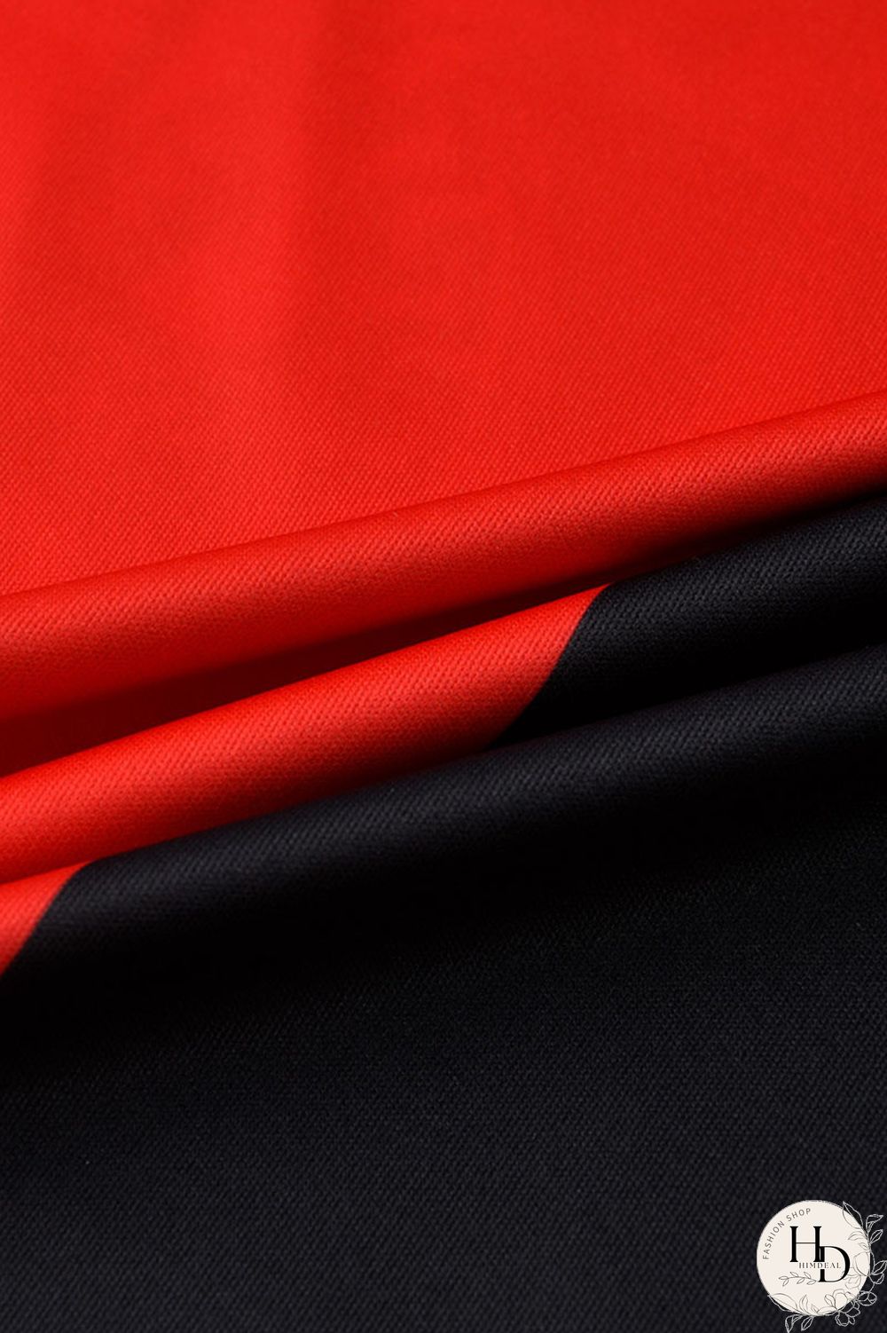 Black and red Fashion Casual Print Two Piece Suits O Neck Plus Size Two Pieces