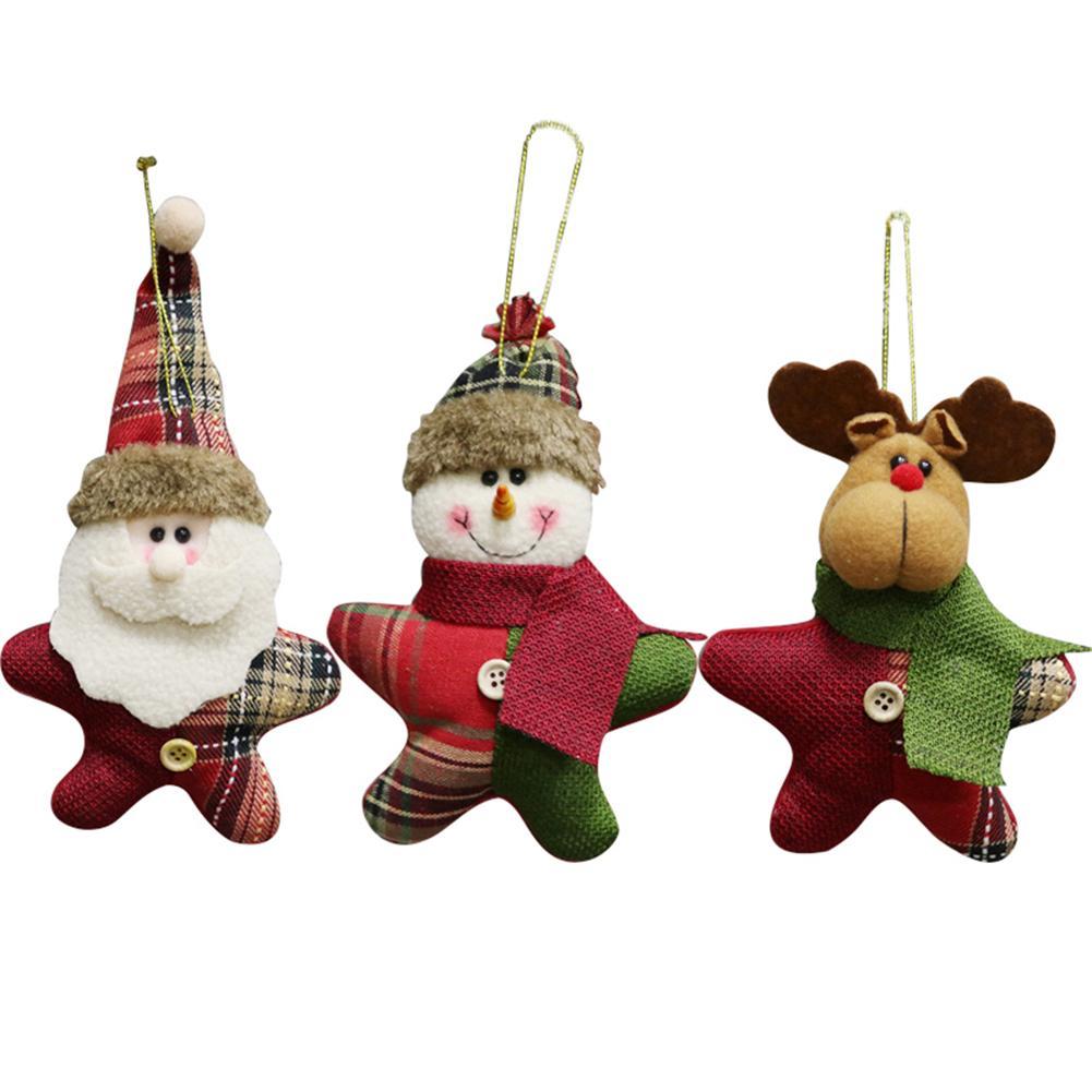 

Merry Christmas Hanging Pendant Xmas Tree Ornament Toy Doll Hang Decoration, Light brown, 501 Original