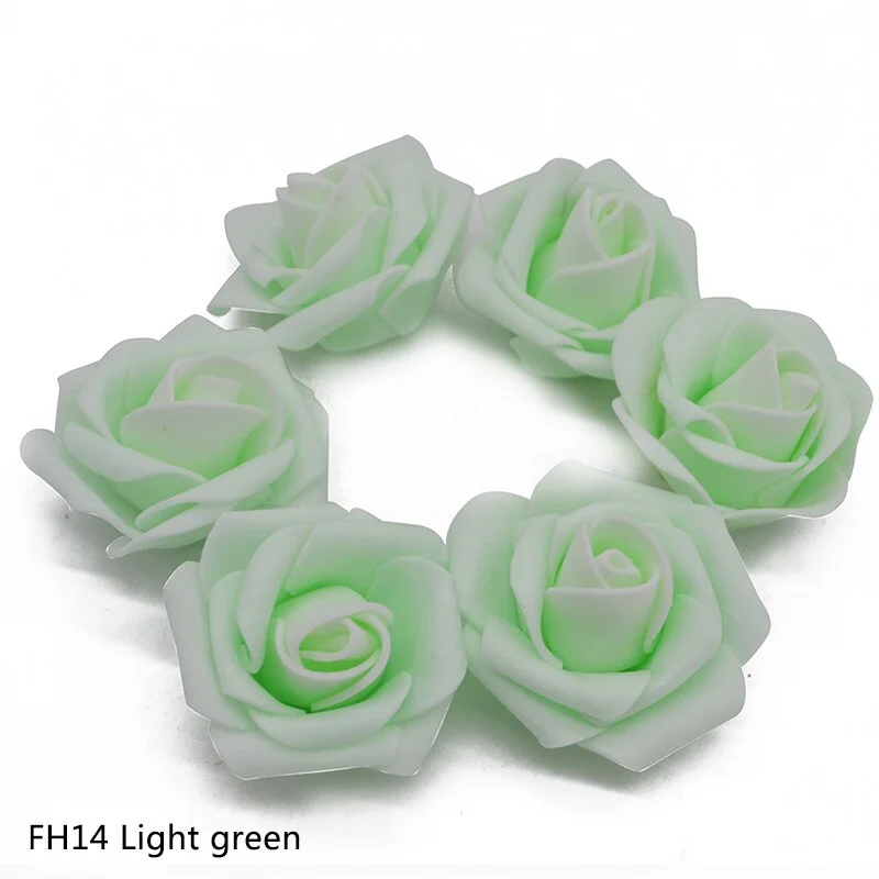 Cheap 20pcs Multicolor Foam Rose Flower Head Artificial Rose Bouquet Handmade Wedding Home Decoration Festive Party scrapbook