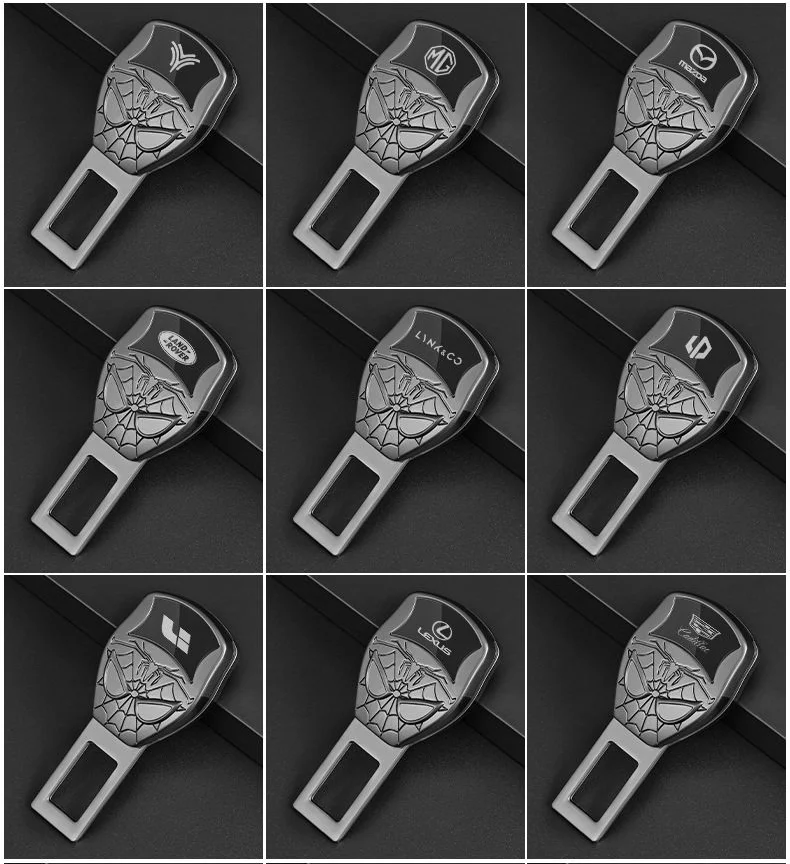 Car zinc alloy electroplated seat belt extension buckle