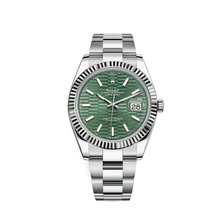 Rolex Datejust 126334 Stainless Steel Green Motif Dial Oyster (2023)