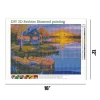 Lakeside Hut Under Sunset   | Full Round Diamond Painting Kits