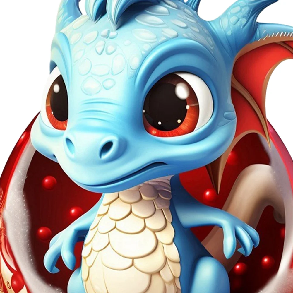 3 PCS Acrylic Flying Dragon Baby 2D Flat Christmas Tree Car Hangings Ornament