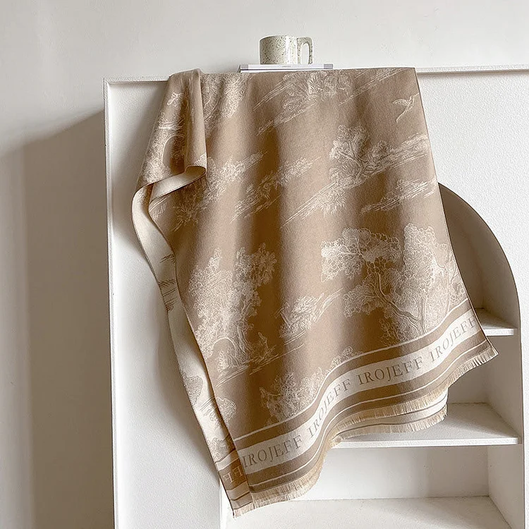 Sciarpa calda con motivo artistico