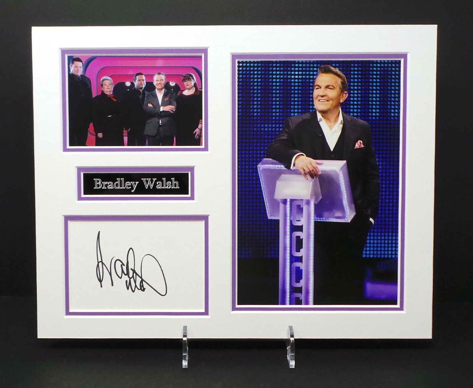 Bradley WALSH Signed & Mounted Photo Poster painting Display 2 AFTAL COA The Chase Tv Quiz Host