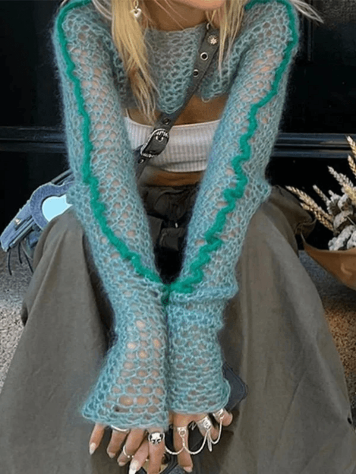 Hollow Out Crochet Knit Bolero Shrug