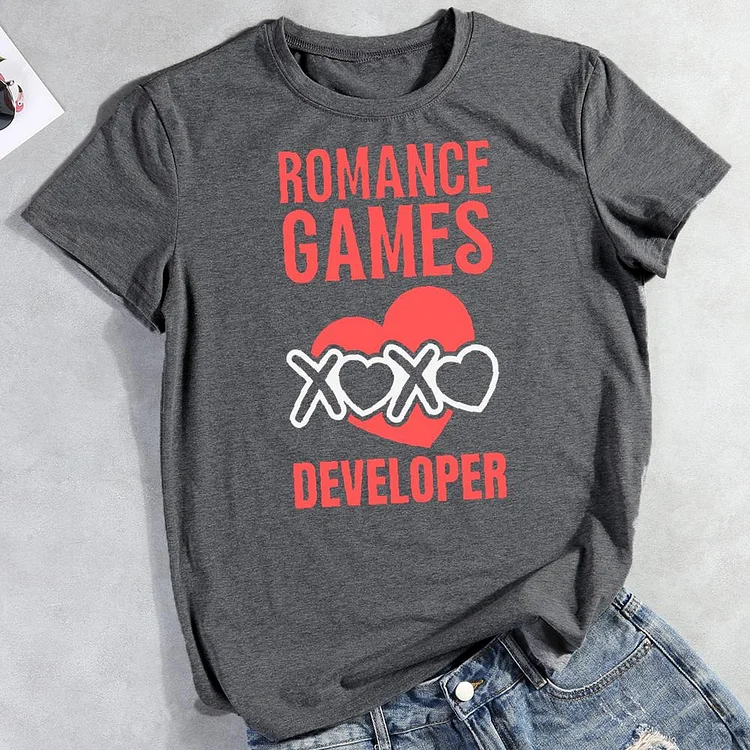 Romance Games Developer Round Neck T-shirt