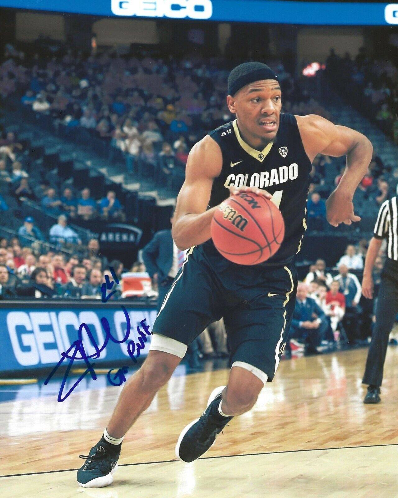 George King signed Colorado Buffaloes 8x10 Photo Poster painting autographed