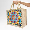 DIY Diamond Painting Linen Waterproof Handbag Shopping Storage Bag Totes Kit(with 2pcs diamond painting)