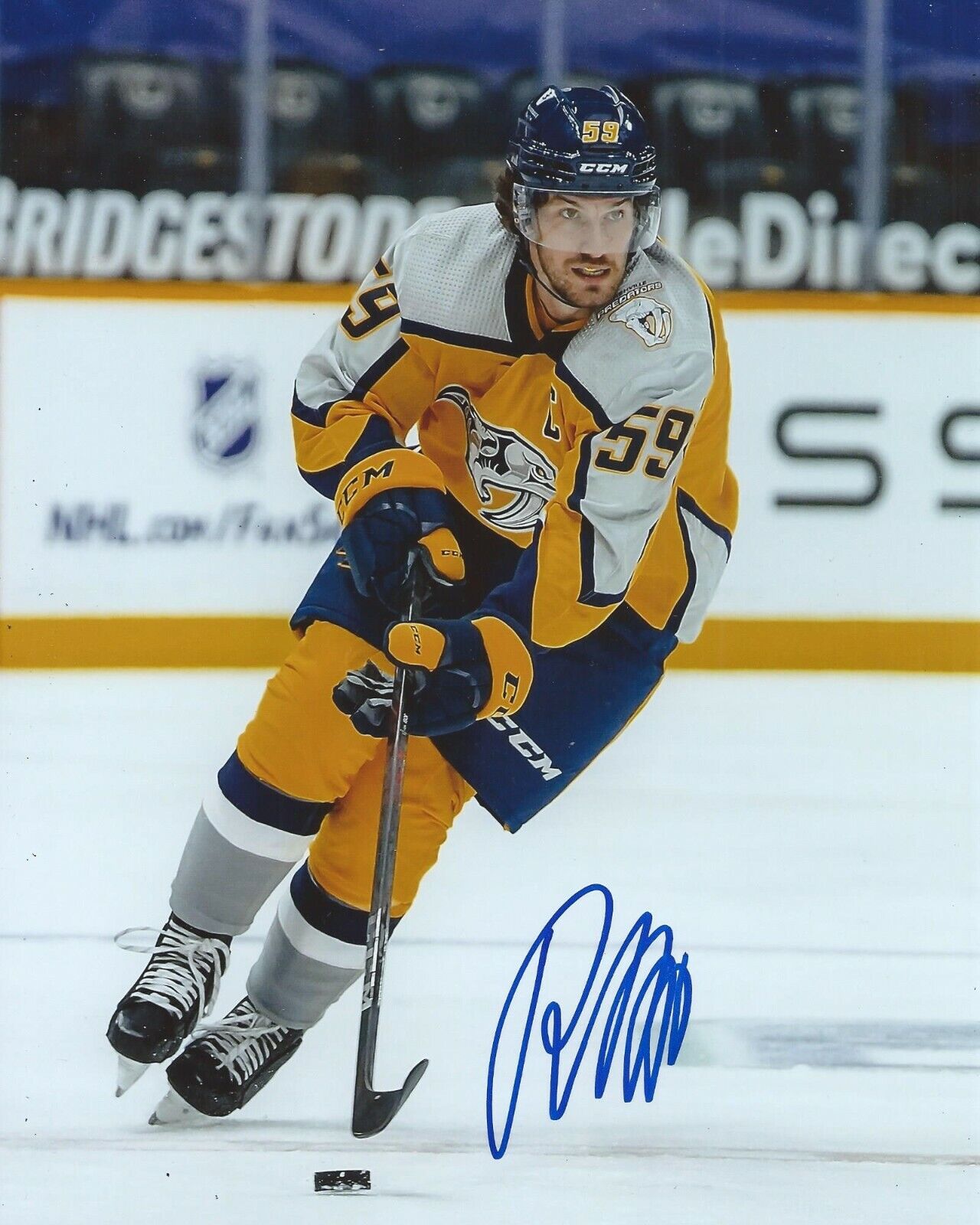 Roman Josi Signed 8x10 Photo Poster painting Nashville Predators Reverse Retro Autographed COA