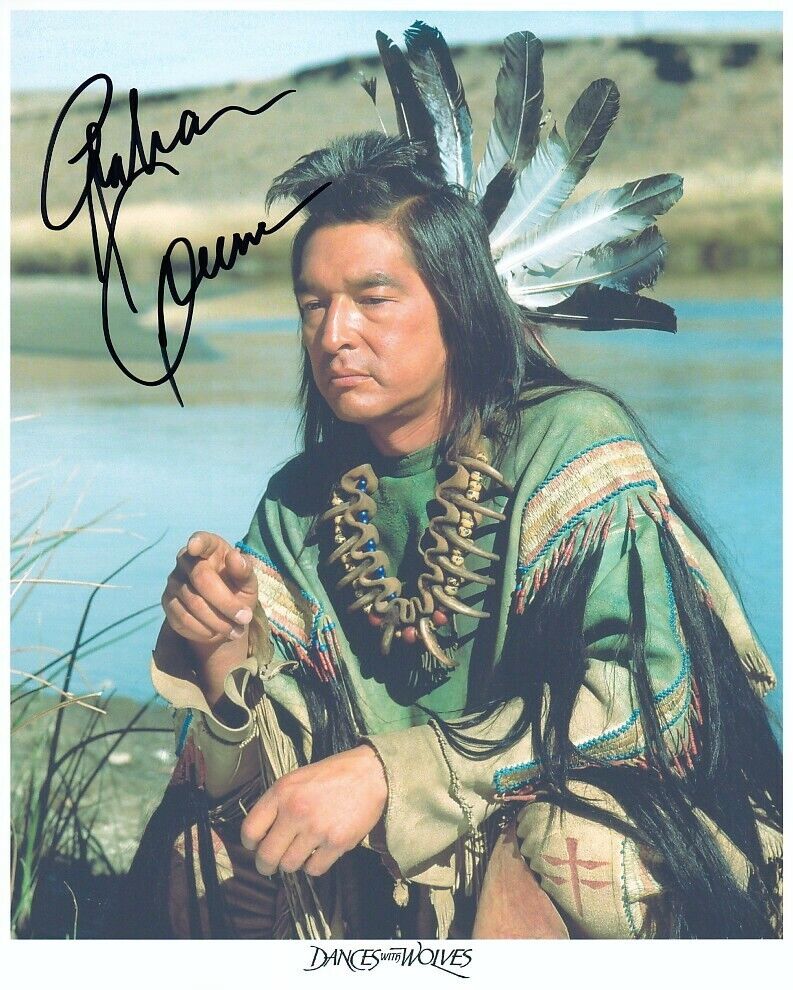 GRAHAM GREENE signed DANCES WITH WOLVES 8x10 w/ coa KICKING BIRD COLOR CLOSEUP