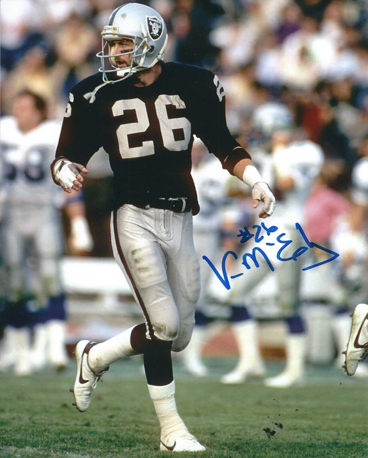 Signed 8x10 VANN MCELROY Oakland Raiders Autographed Photo Poster painting - w/COA