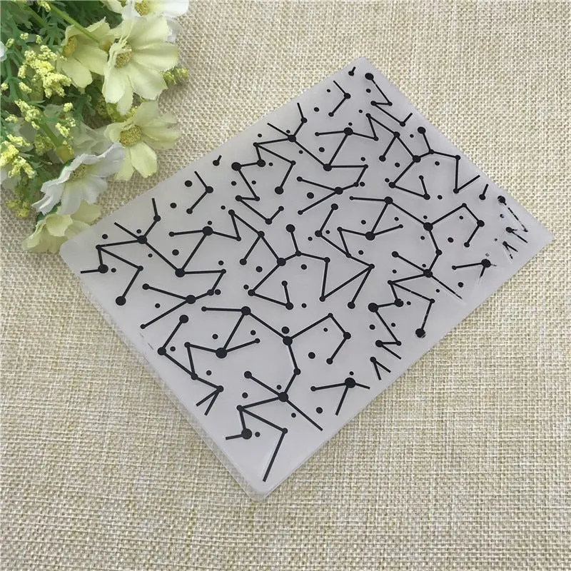 star constellation DIY Plastic Embossing Folder For Scrapbook DIY Album Card Tool Plastic Template