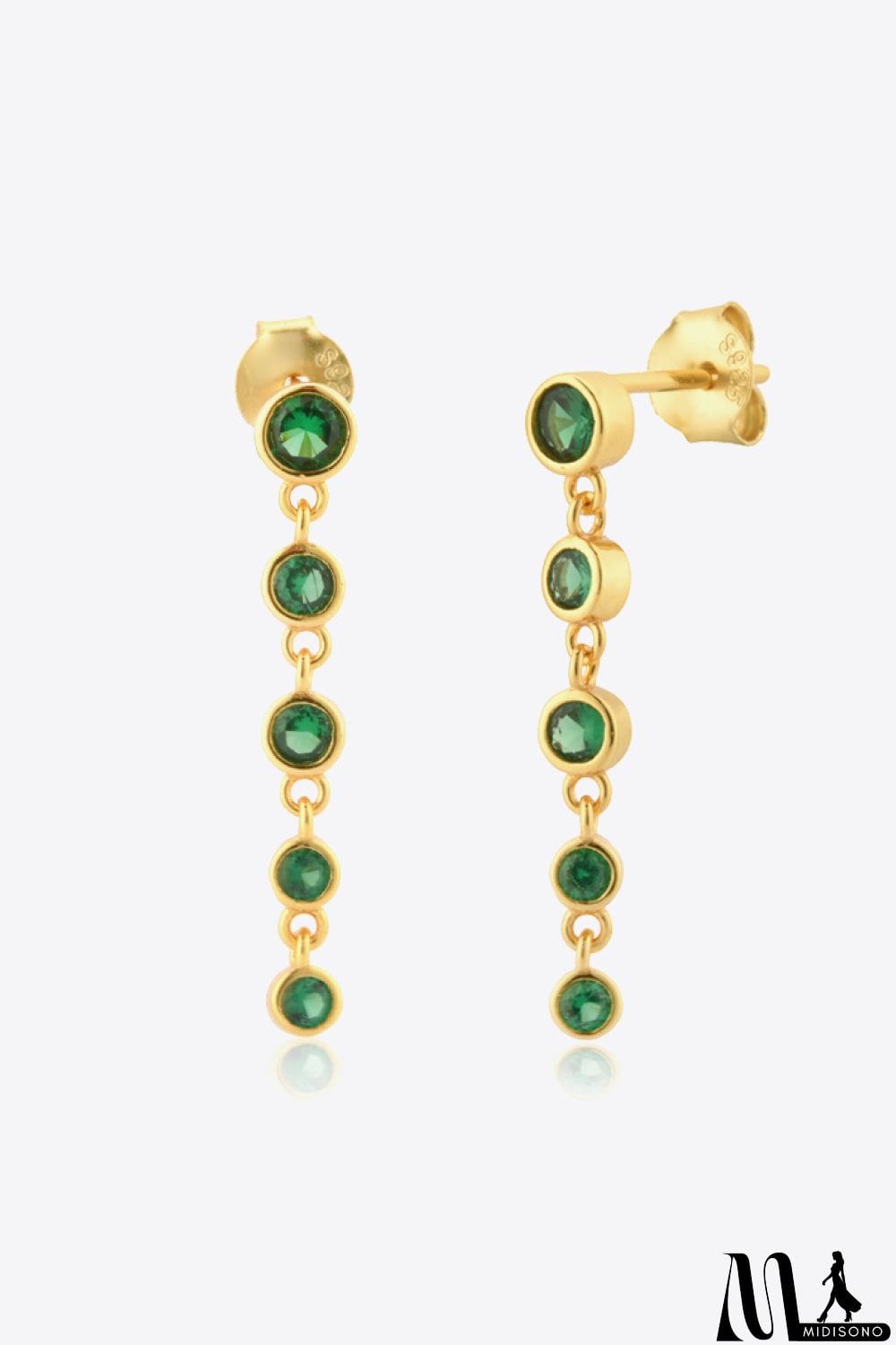 MidiSono - Inlaid Zircon 925 Sterling Silver Earrings