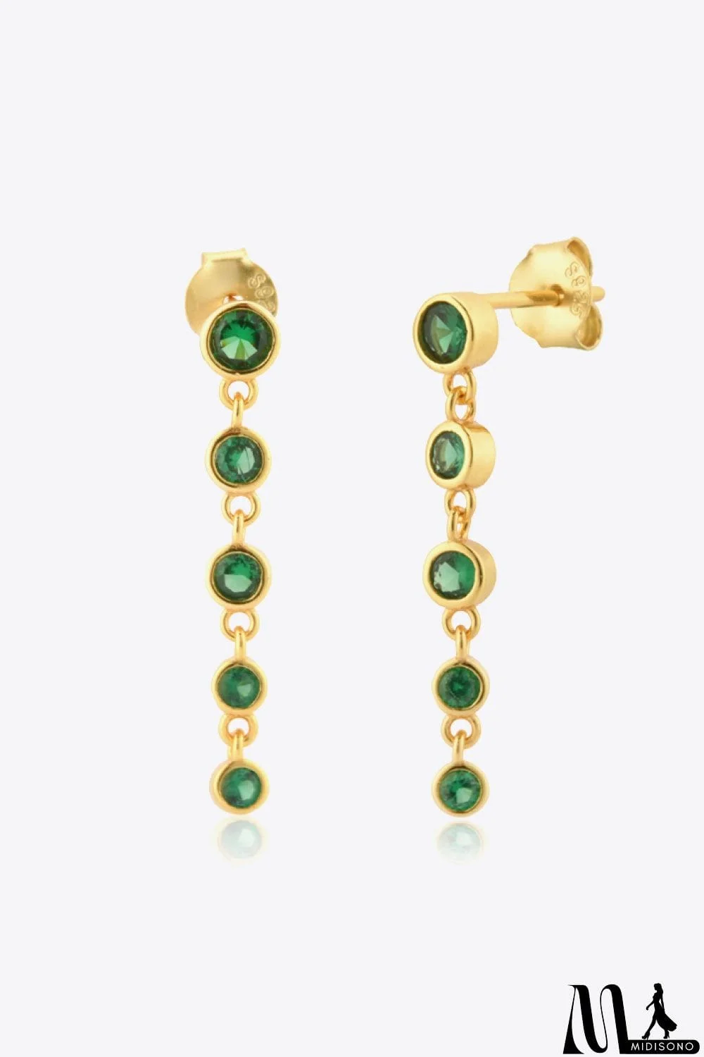 MidiSono - Inlaid Zircon 925 Sterling Silver Earrings