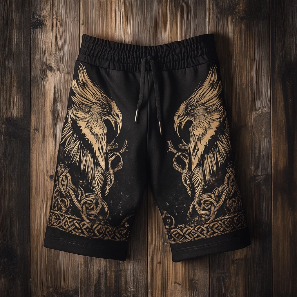 Men's Viking Nordic Eagle Totem Sport Shorts / Rvogue / Rvogue