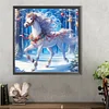 (40*40cm)Christmas Horse - Round AB Drill Diamond Painting