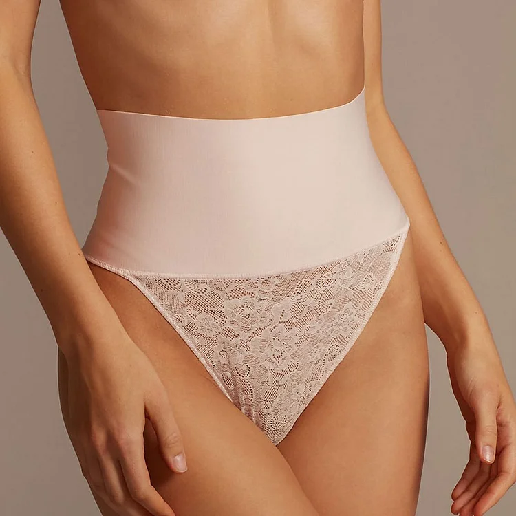body shaping wide-band thong panty