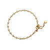 14K Yellow Gold Round Lab Dimaond Star Bezel Station Bracelet