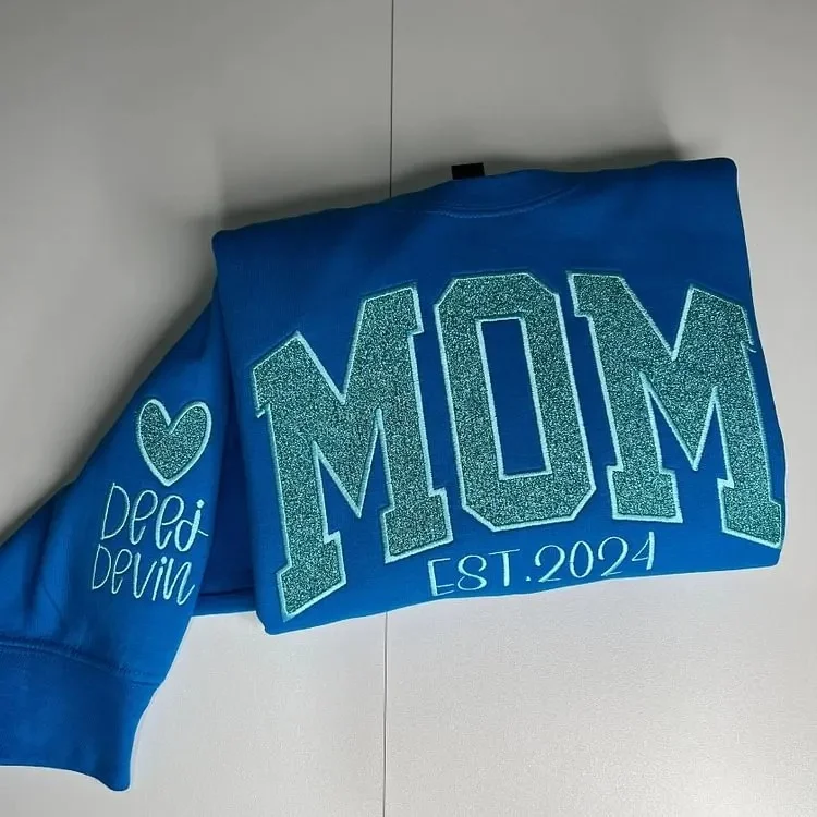 Custom Applique Glitter Mama Sweatshirt/T-shirt