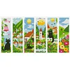 6pcs Pastoral Cat-DIY Stamped Cross Stitch Bookmark 47x28cm (Single-Sided)