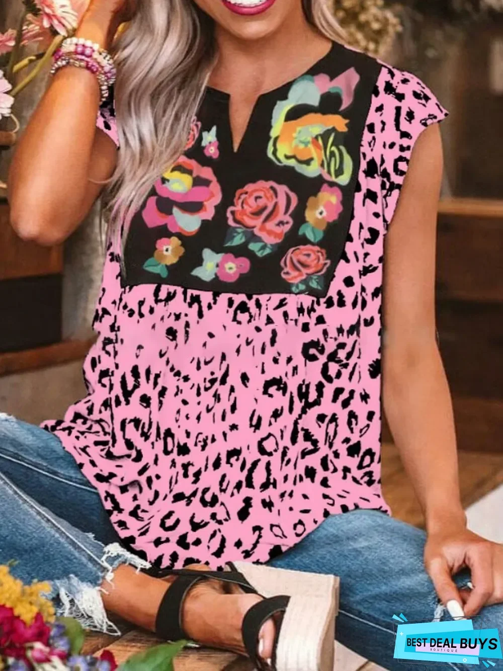 Leopard Print Shirt Short-Sleeved T-Shirt Women Summer