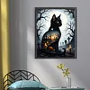Cat Silhouette Halloween-11CT Stamped Cross Stitch 40*50cm/15.75*19.69in tapestrymarket