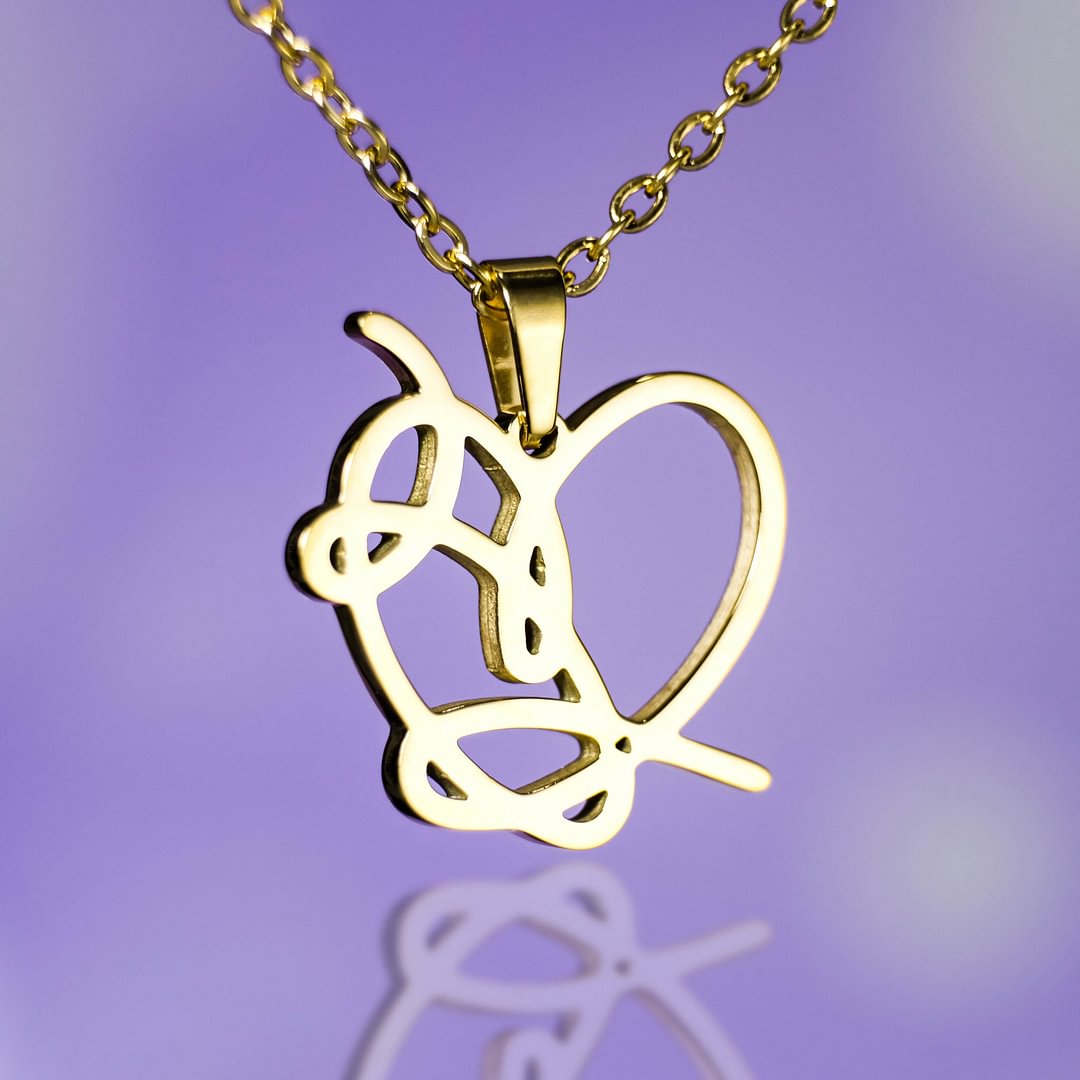LY Heart 18k Gold Plated Necklace