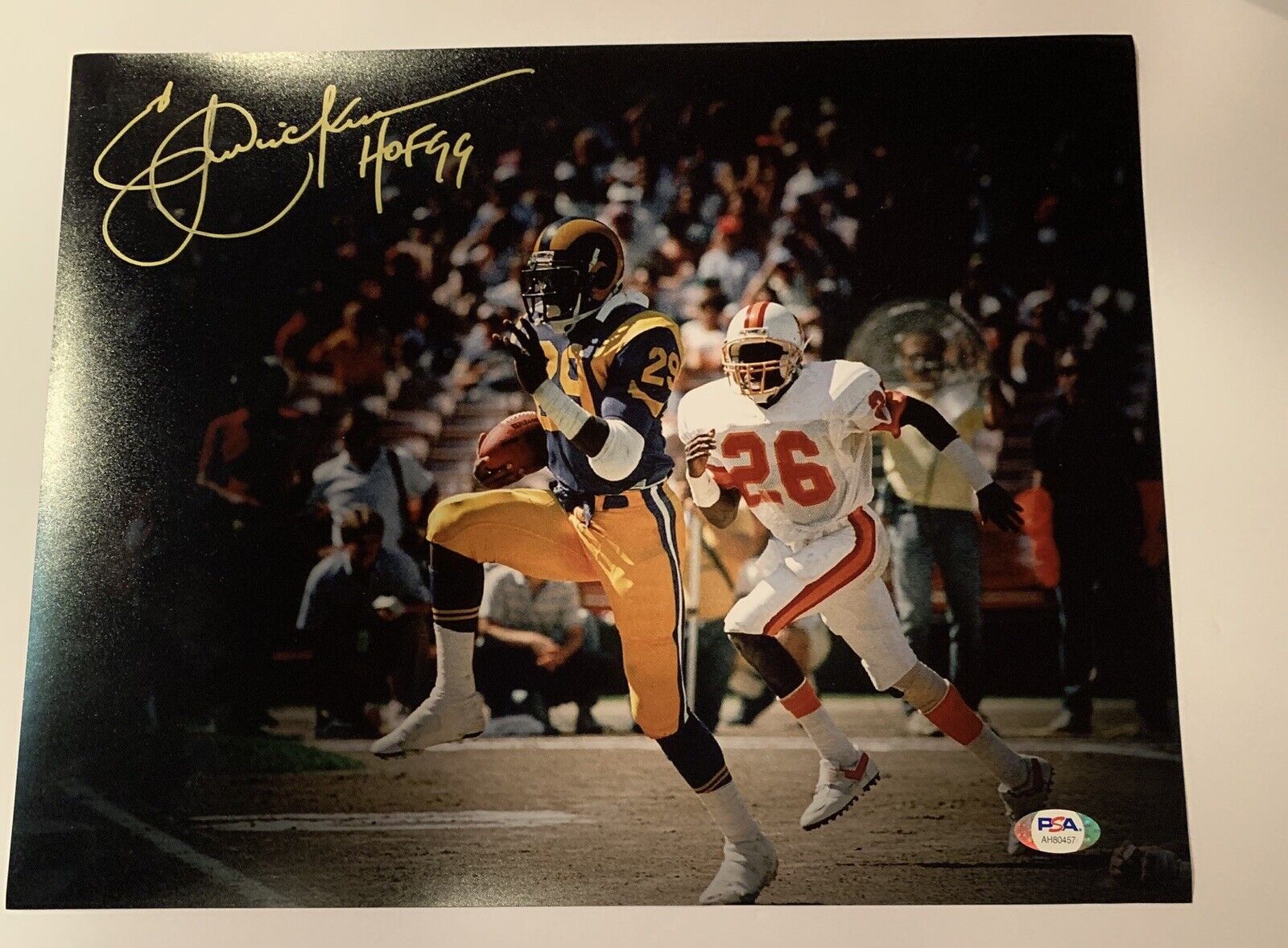 eric dickerson Signed 11x14 Photo Poster painting Pic Auto Psa Coa