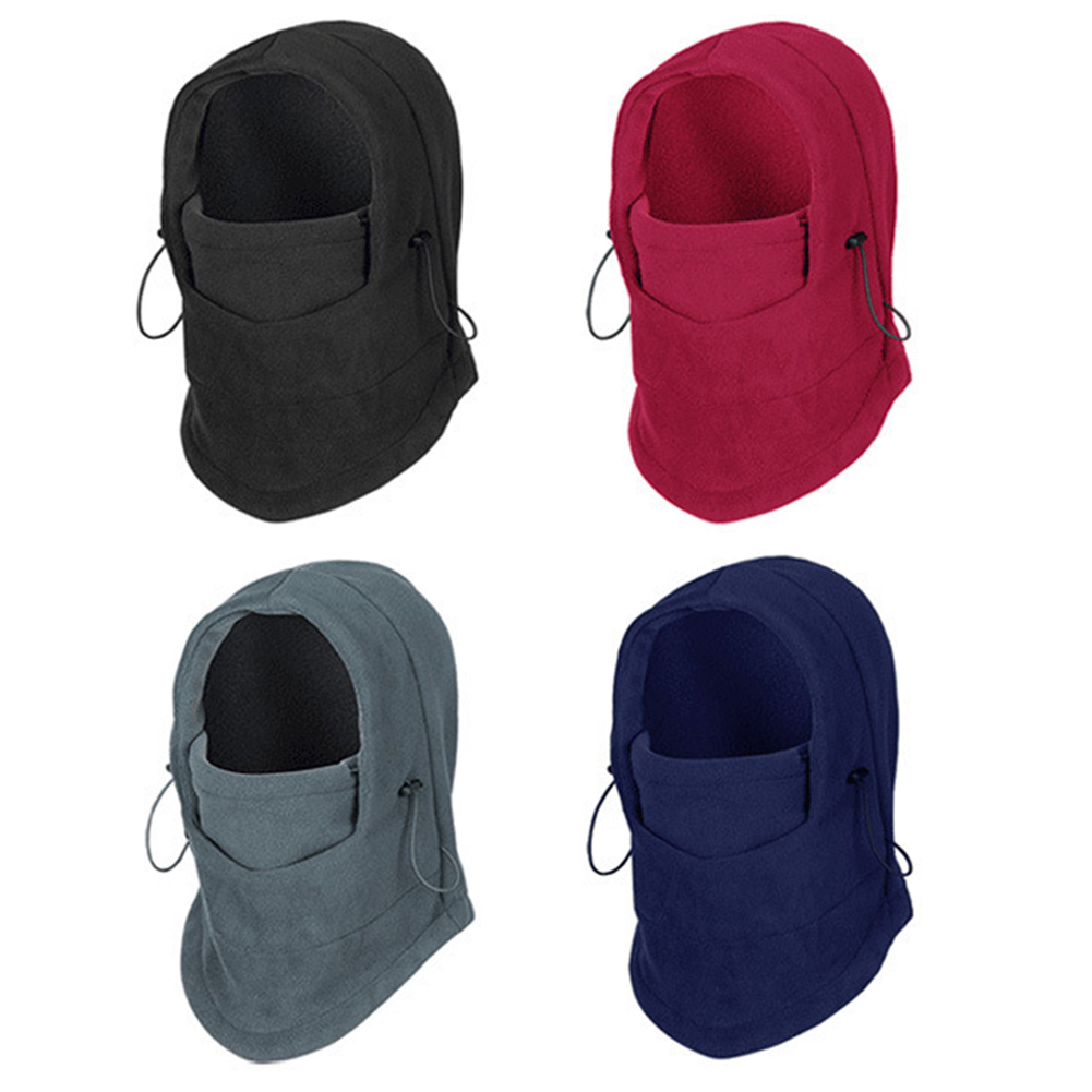 

Thickened Warm Cycling Fleece Hood Mask Windproof Face Covers Balaclava, Red, 501 Original