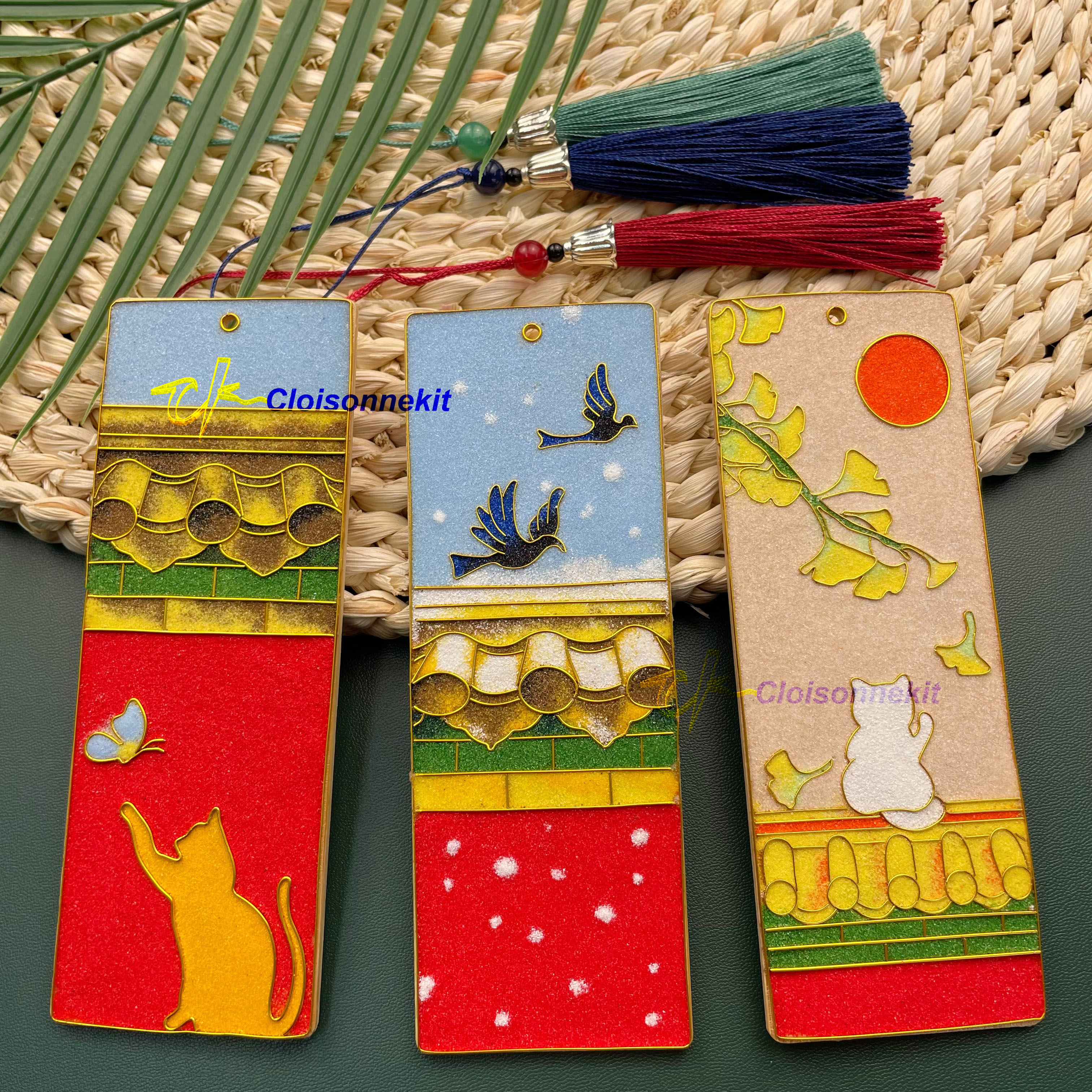 Red Wall Bookmarks - Cloisonne Painting Art Kits - Cloisonnekit